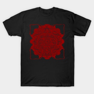 Paisley Print - Crimson Aesthetic T-Shirt